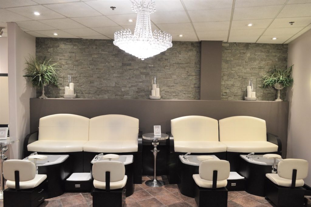 Pedicure stations of Fortelli Salon & Spa